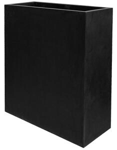 Pottery Pots Venkovní květináč obdélníkový Jort Slim high XL, Black (barva černá), kolekce Natural, kompozit Fiberstone, d 91 cm x š 36 cm x v 102 cm, objem cca 334 l