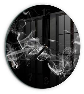Skleněné nástěnné hodiny Kouř zsoc-fi30-00175603