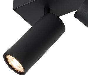 Moderní stropní bodové svítidlo černé 4světelné nastavitelné - Renna