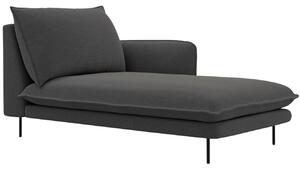 Cosmopolitan Design Tmavě šedá čalouněná lenoška Vienna 170 cm, pravá
