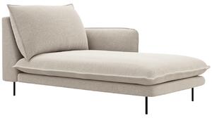 Cosmopolitan Design Světle béžová čalouněná lenoška Vienna 170 cm, pravá
