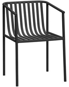 OnaDnes -20% Černá kovová jídelní židle Hübsch Villa