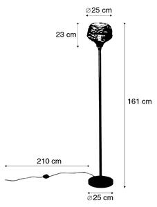 Designová stojací lampa černá 26 cm - Sarella
