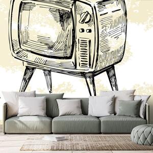 Samolepící tapeta retro televize