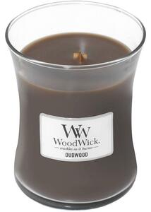 Střední vonná svíčka WoodWick, Oudwood