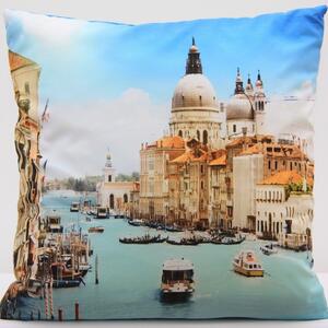 Moderní povlak na polštář s motivem Benátek