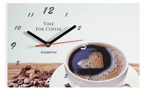 Nástěnné hodiny s šálkem kávy