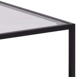 Scandi Černý skleněný konferenční stolek Darila 90 x 55 cm