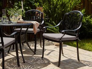 Sada 4 zahradních hliníkových židlí černých ANCONA