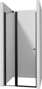 Deante Kerria Plus, 1-křídlé sprchové dveře 80x200 cm, 6mm čiré sklo, černý profil, DEA-KTSUN42P