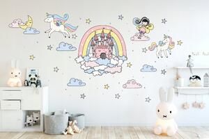 Dětské nálepky na stěnu s pohádkovým motivem Princess