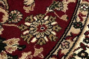 Makro Abra Kulatý koberec klasický ROYAL ADR 1745 bordó Rozměr: průměr 150 cm