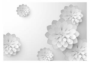 3D Tapeta bílý květ + lepidlo ZDARMA Velikost (šířka x výška): 200x140 cm