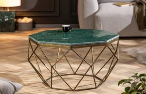 Moebel Living Zelený mramorový konferenční stolek Centurio 69 cm