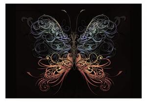 Tapeta motýlí ornament + lepidlo ZDARMA Velikost (šířka x výška): 250x175 cm