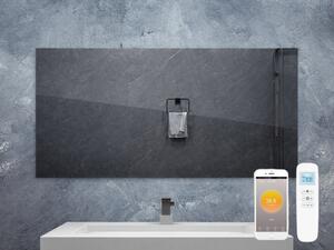 Zrcadlový infrapanel MIRROR 580W | Výhřevnost 10,5 m2 | 100x60 cm | WiFi termostat | Dálkový ovladač | Zrcadlo na šířku