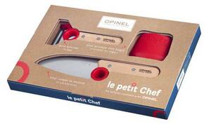 Dětský kuchařský set na krájení holčičí červený Le Petit Chef Opinel (barva-červený/ přírodní dřevo)