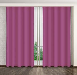 Krásný růžový jednobarevný závěs do ložnice Délka: 270 cm