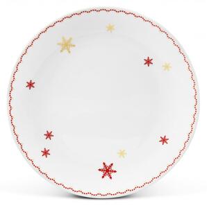 Vánoční porcelán, talíř dezertní, 21 cm, český porcelán, Leander