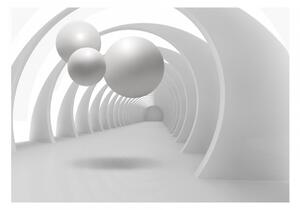 Samolepicí 3D tapeta tunel white Velikost (šířka x výška): 147x105 cm