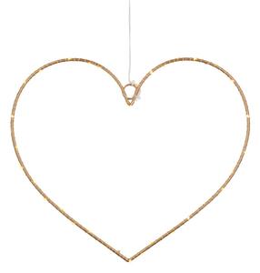 Sirius LED dekorace Liva Heart Gold 26cm (40 LED světel)