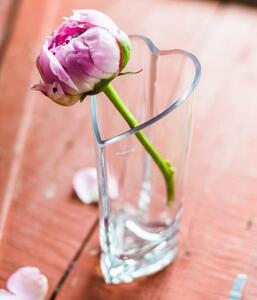 Skleněná váza ve tvaru srdce Cupido 21 cm Muurla