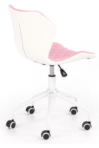 Židle k psacímu stolu Hema1625, bílá/růžová
