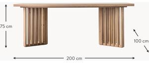 Jídelní stůl z dubového dřeva Okayama, 200x100 cm