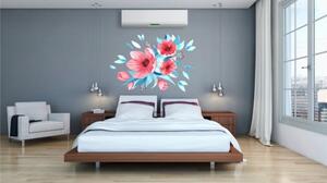 Nálepka na zeď s motivem květů 60 x 120 cm