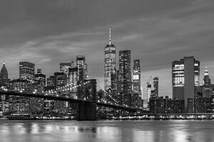 Fototapeta černobílý most v Brooklynu