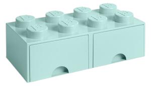 Tyrkysový úložný box LEGO® Storage 25 x 50 cm