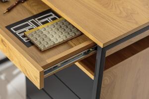 (3485) STUDIO rohový psací stůl dubový vzhled 130cm