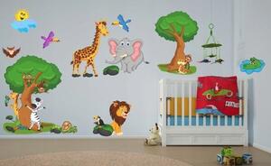 Kouzelná dětská nálepka na zeď Safari 100 x 200 cm