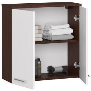 Designová koupelnová skříňka ISLA60, wenge / bílá