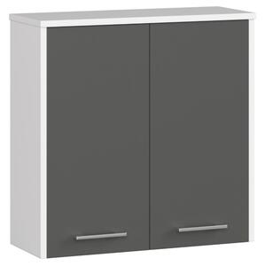 Designová koupelnová skříňka ISLA60, bílá / grafitový lesk