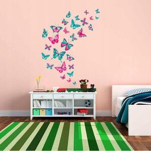 Moderní nálepka na zeď motýli 76 x 100 cm