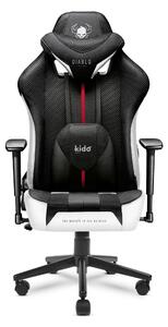 Dětská látková herní židle Kido by Diablo X-Player 2.0 bílo-černá