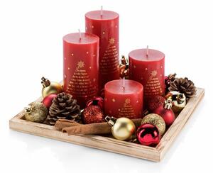 Weltbild Dekorační sada se svíčkami Vánoce, červená