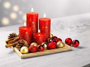 Dekorační sada se svíčkami Vánoce, červená