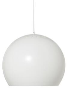 Bílé matné kovové závěsné světlo Frandsen Ball 40 cm