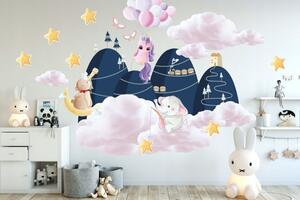 Pohádková dětská nálepka na zeď s milým motivem 100 x 200 cm