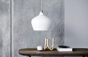 Bílé matné kovové závěsné světlo Frandsen Cohen 16 cm