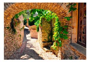 Fototapeta ulička v Provence + lepidlo ZDARMA Velikost (šířka x výška): 200x140 cm