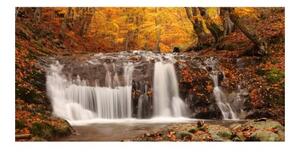 Fototapeta XXL - Autumn landscape: waterfall in forest