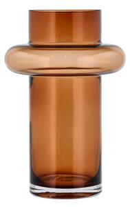 Lyngby Glas, Skleněná váza Tube Amber 25 cm | oranžová