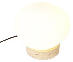Japandi stolní lampa béžová s opálovým sklem - Sally 4