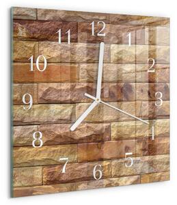 Skleněné hodiny Cihlový zskb-30x30-00090115
