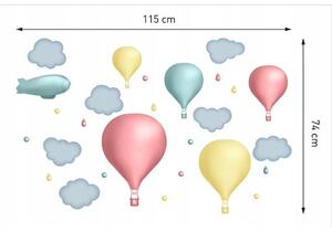 Samolepky na zeď s motivem balonů 115 x 74 cm