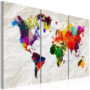 Obraz - World Map: Rainbow Madness II