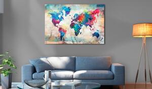 Obraz - World Map: Colourful Madness